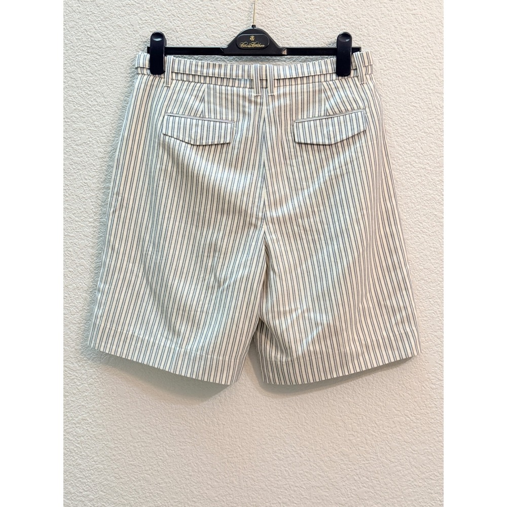 NWT J. Crew Sz 8 Pleated Trouser Bermuda Shorts in Seersucker $128 - Picture 4 of 8